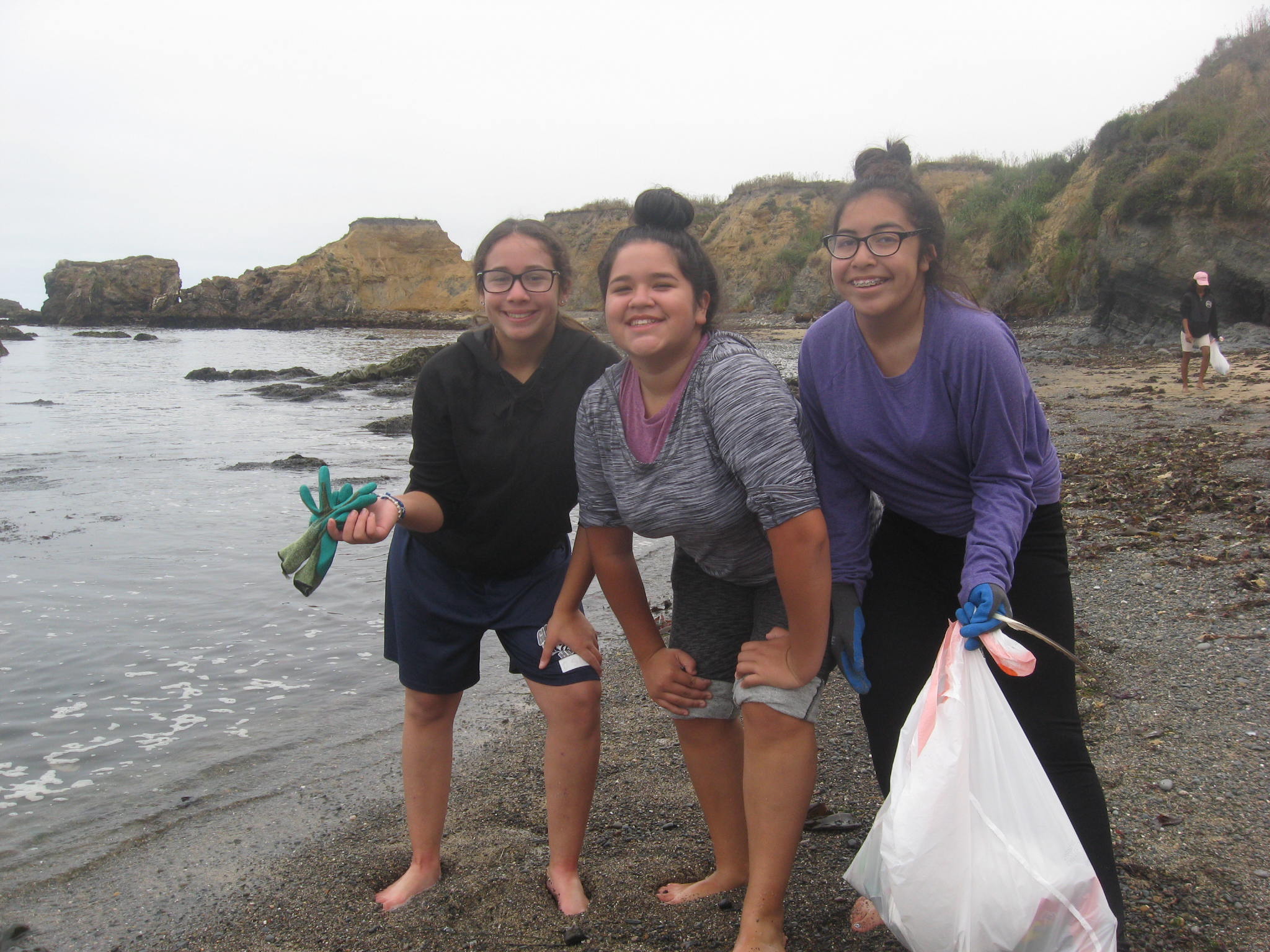 Campers removed trash from one mile of beach during a coastal cleanup day. Photo courtesy Jay Scherf.